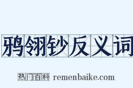 鸦翎钞反义词是什么意思的图片